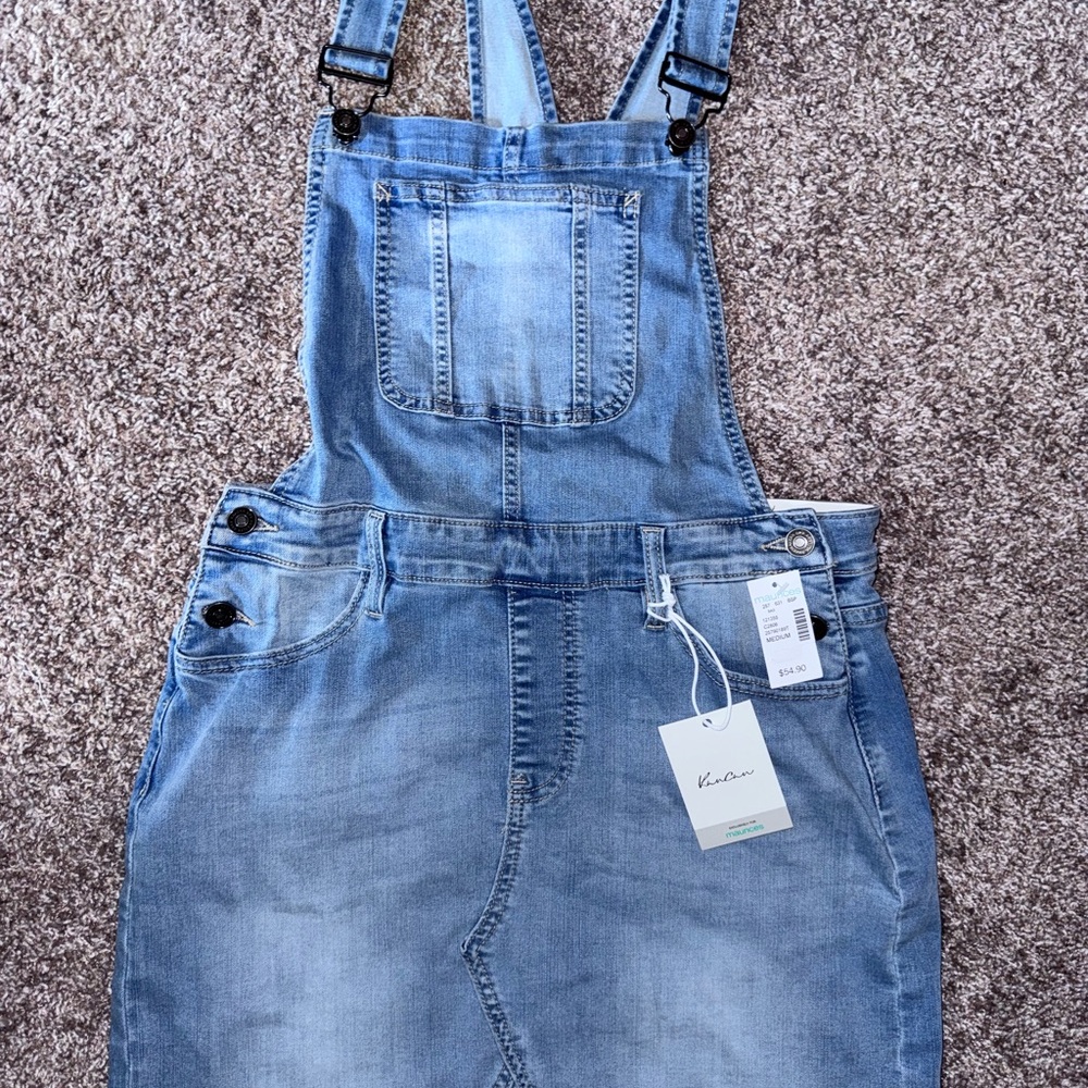 Maurices Light Blue Denim Overalls
